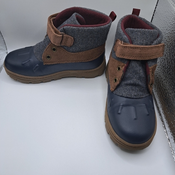 Little kids Carter's Boots navy blue & gray size 11M - Picture 10 of 12